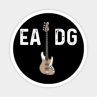 Cool Electric Bass Guitar EADG Distressed Design Magnet